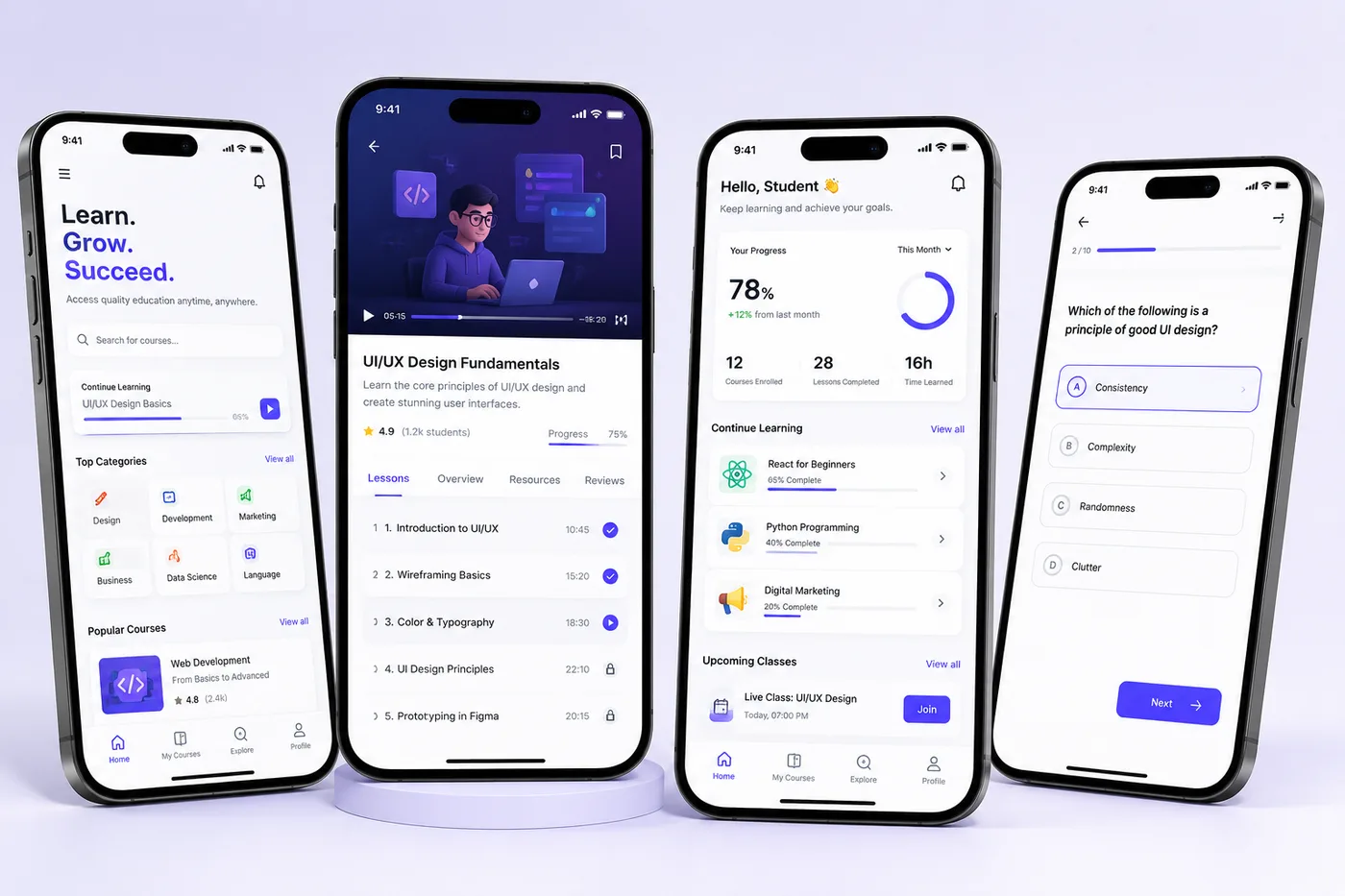 EduFlow Learning App — Education Technology project by CodevexAI