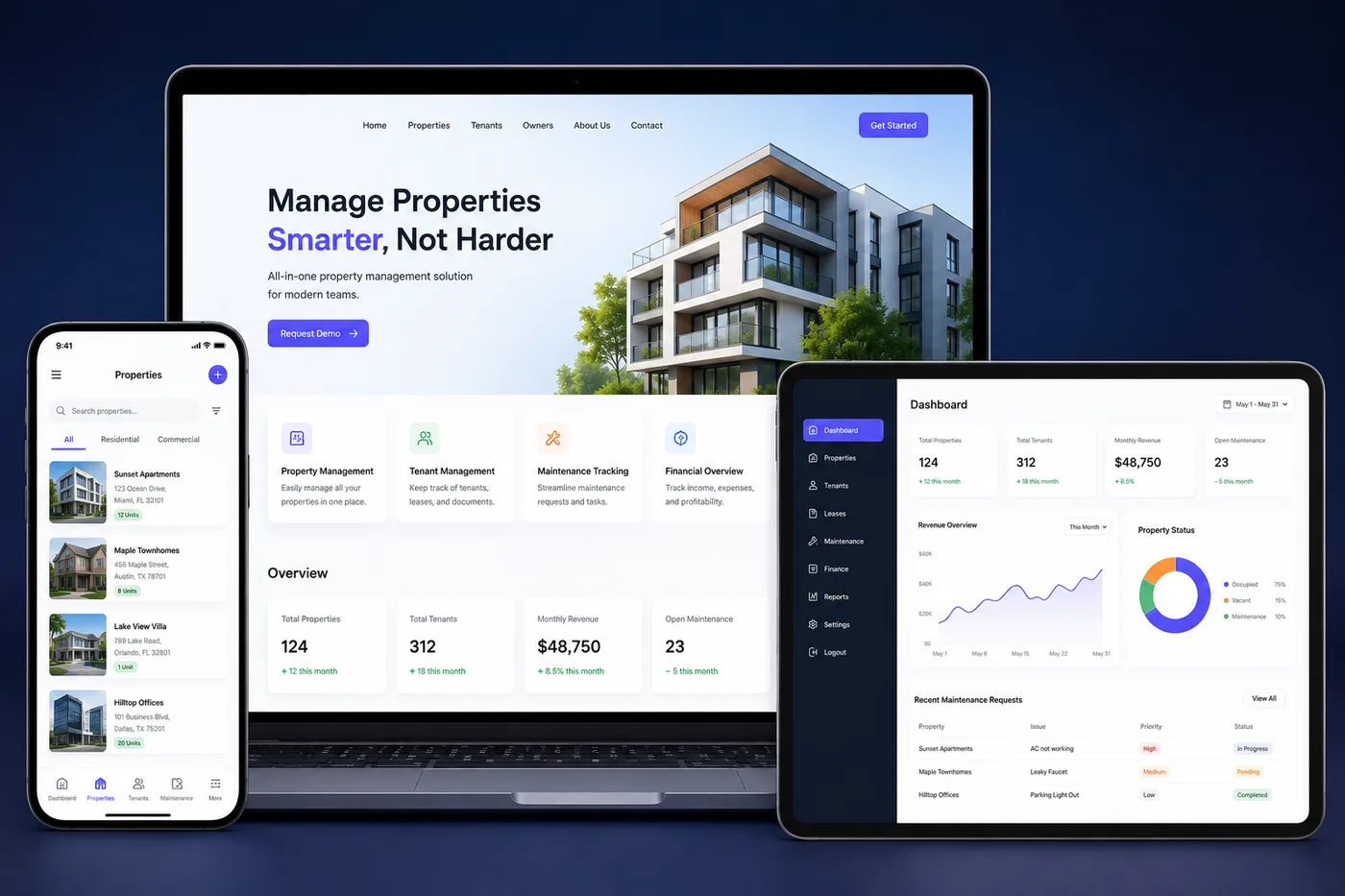 PropFlow Property Suite — PropTech project by CodevexAI